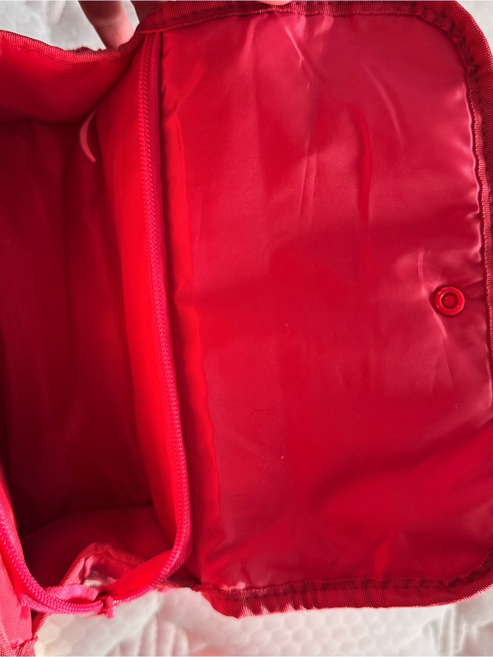 Red Embossed Floral Makeup Bag - Picture 2 of 3